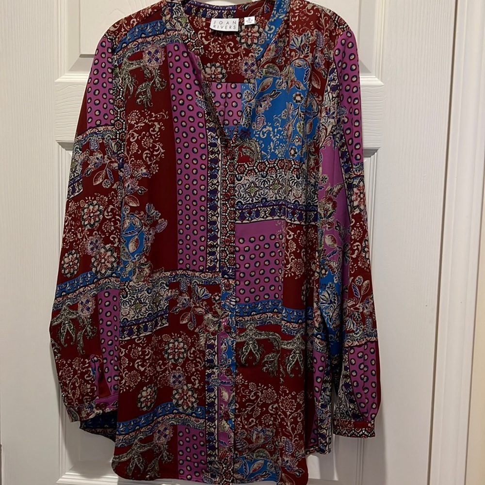 Joan Rivers silk blouse